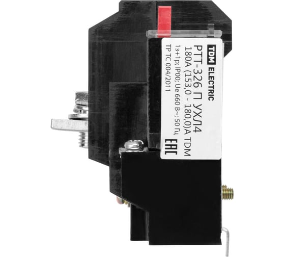 Реле электротепловое токовое TDM ELECTRIC РТТ-326 П УХЛ4 180А (153,0 - 180,0)А SQ0741-0009