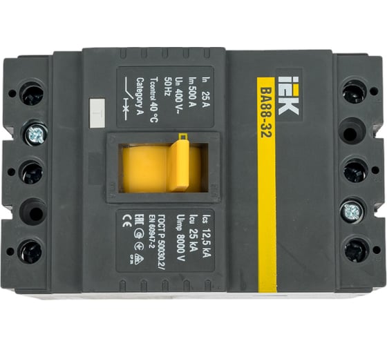 Автоматический выключатель IEK ВА88-32 3Р 25А 25кА SVA10-3-0025 1