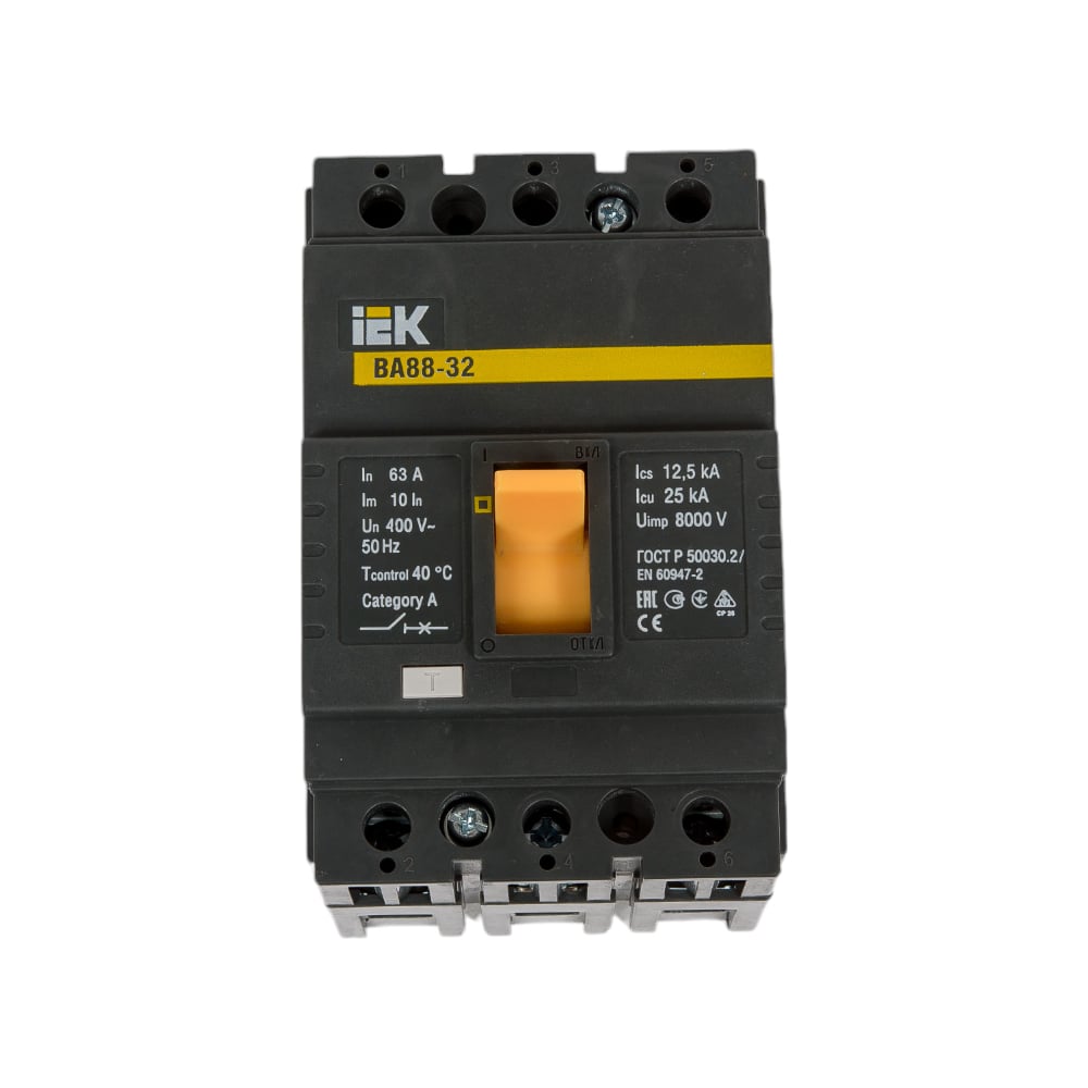 Автоматический выключатель IEK ВА88-32 3Р 63А 25кА SVA10-3-0063 ...