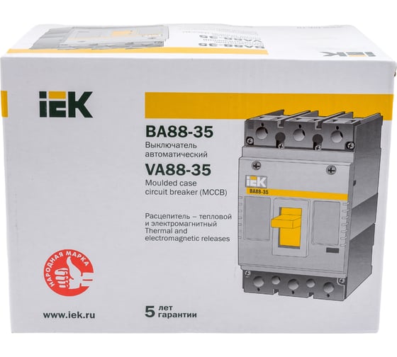 Автоматический выключатель IEK ВА88-35 3Р 80А 35кА SVA30-3-0080