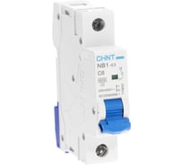 Автоматический выключатель CHINT NB1-63, 1P, 6A, 6кА, характеристика C 179625