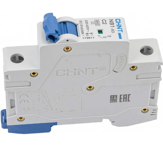 Автоматический выключатель CHINT NB1-63, 1P, 2A, 6кА, характеристика C 179617