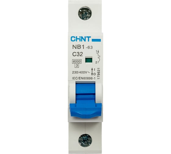 Автоматический выключатель CHINT NB1-63, 1P, 32A, 6кА, характеристика C 179621