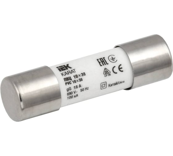 Плавкая вставка IEK цилиндрическая ПВЦ 10х38 1А KARAT MFL10-001 1