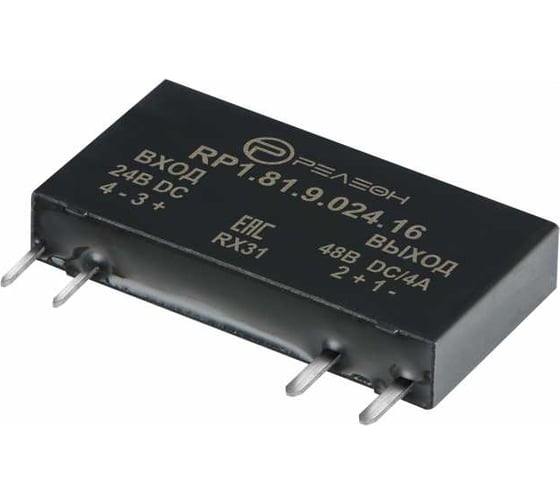 Ультратонкое твердотельное реле Релеон 1 НО 2А ;= 24В DC; выходная цепь 5-60В DC, RP181902416 1