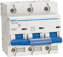 Автоматический выключатель CHINT DZ158-125H, 3P, 80A, 10kA, характеристика 8-12In 158095