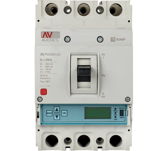 Автоматический выключатель EKF AV POWER-2/3 250А 100kA ETU6.0 AVERES mccb-23-250H-6.0-av