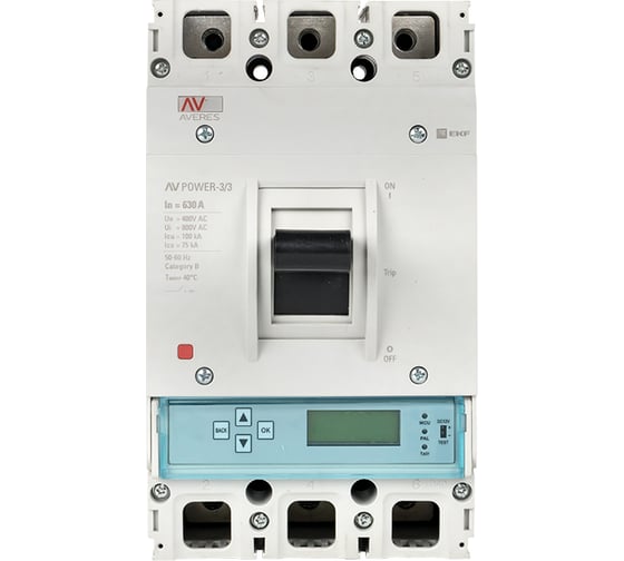 Автоматический выключатель EKF AV POWER-3/3 630А 100kA ETU6.0 AVERES mccb-33-630H-6.0-av