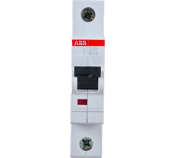 Автоматический выключатель ABB S201, B63, 1-полюсный 2CDS251001R0635