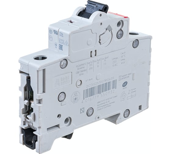 Автоматический выключатель ABB S201, B63, 1-полюсный 2CDS251001R0635