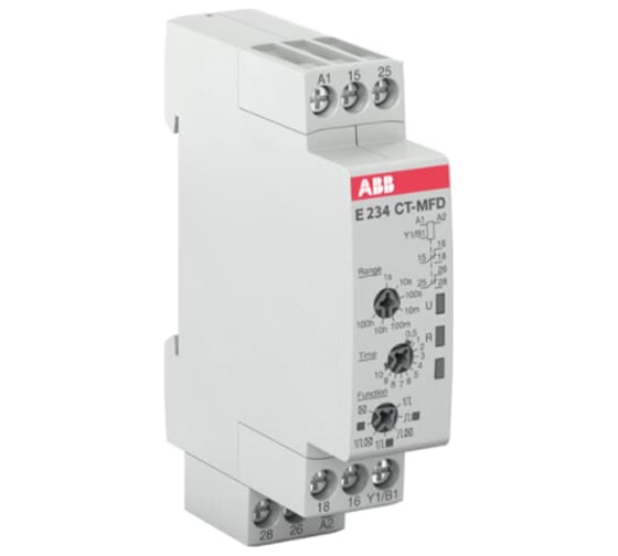 Реле времени ABB CT-MFD.21 модульное, многофункциональное, 7 функций, 12-240В AC/DC1SVR500020R1100 1