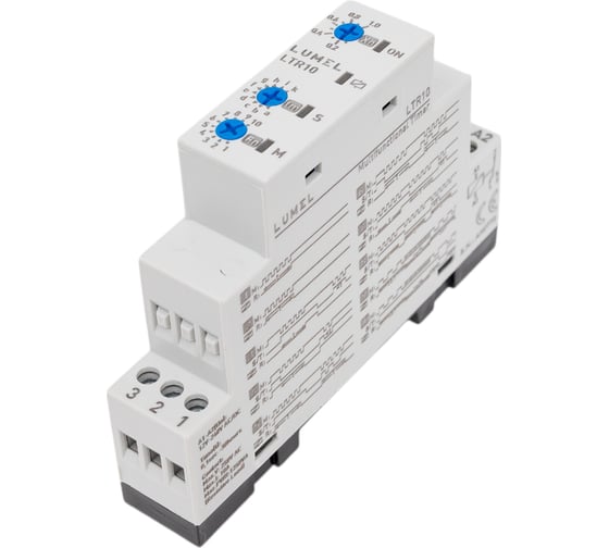 Многофункциональное реле времени Lumel 12...240 V AC/DC (Реле времени; 0,1с÷30ч; SPDT; 250ВAC/5А; Uпит: 12÷240ВAC; DIN; IP20) LTR10