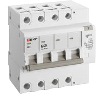 Дифференциальный автомат EKF АД-4 40А 30мА хар-ка C, AC, 270В 6кА PROxima DA4-6-40-30-pro