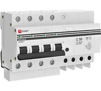 Дифференциальный автомат EKF АД-4 S 50А 100мА хар-ка C, AC, 270В 6кА PROxima DA4-6-50-100S-pro