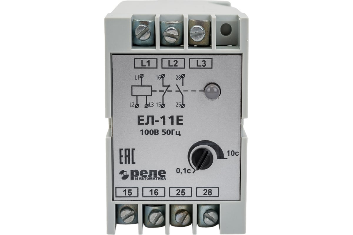 Реле контроля трехфазного напряжения Реле и Автоматика ЕЛ-11Е 100В 50Гц ...