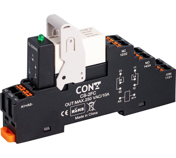 Двухконтактный релейный модуль CONTA, 15 мм 24V DC CR-024-2FC