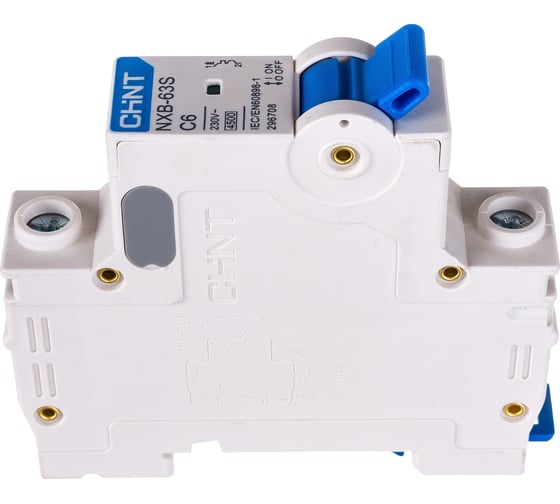 Автоматический выключатель CHINT NXB-63S 1P 6А 4.5kA характеристика C R 296708