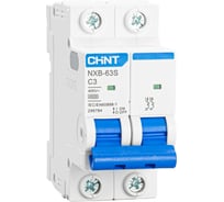 Автоматический выключатель CHINT NXB-63S 2P 3А 4.5kA характеристика C R 296784