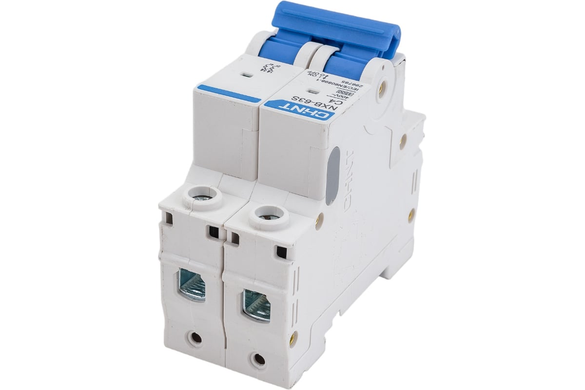 Автоматический выключатель CHINT NXB-63S 2P 4А 4.5kA характеристика C R ...