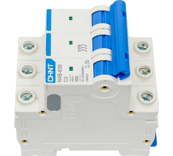 Автоматический выключатель CHINT NXB-63S 3P 3А 4.5kA характеристика C R 296823