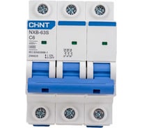 Автоматический выключатель CHINT NXB-63S 3P 6А 4.5kA характеристика C R 296825