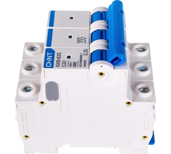 Автоматический выключатель CHINT NXB-63S 3P 20А 4.5kA характеристика C R 296828