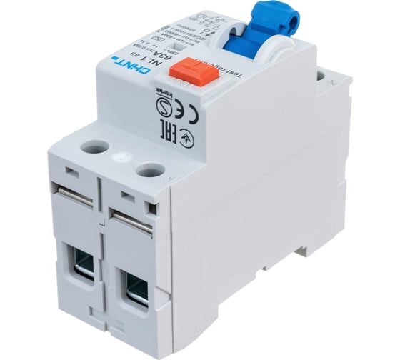 Устройство защитного отключения CHINT NL1-63 6kA 2P 63A 30mA тип AC 200214