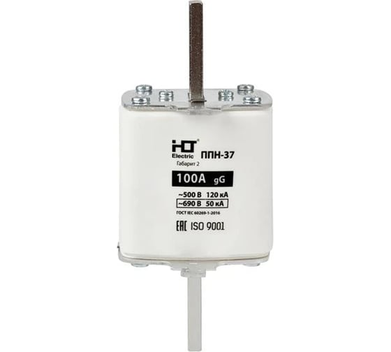 Плавкая вставка предохранителя HLT ППН-37, габарит 2, 400/100А 091-01-053 1