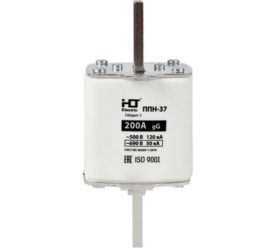 Плавкая вставка предохранителя HLT ППН-37, габарит 2, 400/200А 091-01-056