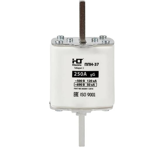 Плавкая вставка предохранителя HLT ППН-37, габарит 2, 400/250А 091-01-057