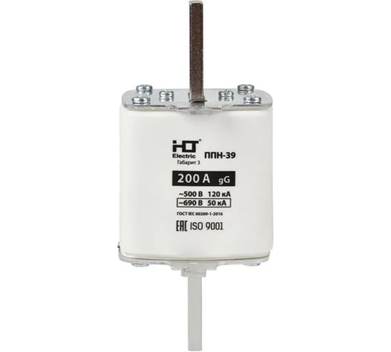Плавкая вставка предохранителя HLT ППН-39, габарит 3, 630/200А 091-01-062