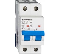 Автоматический выключатель Schrack Technik AM 6кА, 2P, С, 10A AM617210