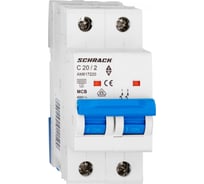 Автоматический выключатель Schrack Technik AM 6кА, 2P, С, 20A AM617220