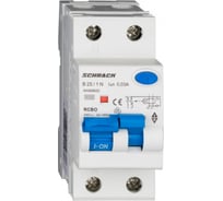 Дифференциальный автоматический выключатель Schrack Technik тип A, 6кА, 1P+N, B, 25A/30mA AK668625