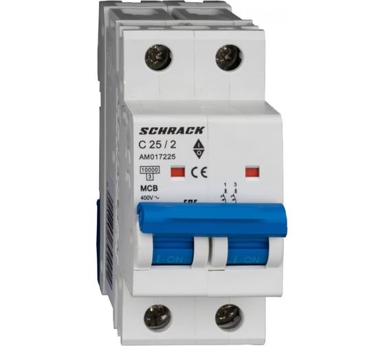 Автоматический выключатель Schrack Technik AM 10кА, 2P, C, 25A AM017225