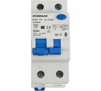 Дифференциальный автоматический выключатель Schrack Technik тип A, 6кА, 1P+N, B, 20A/30mA AK668620