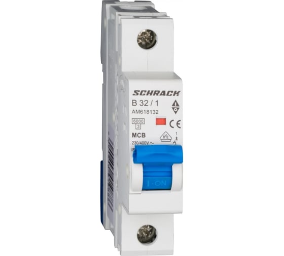 Автоматический выключатель Schrack Technik AM 6кА, 1P, B, 32A AM618132 1