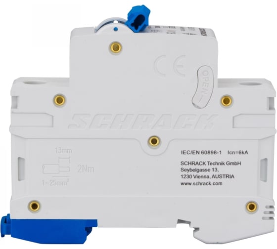 Автоматический выключатель Schrack Technik AM 6кА, 1P, B, 06A AM618106