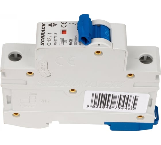 Автоматический выключатель Schrack Technik AM 10кА, 1P, C, 13A AM017113