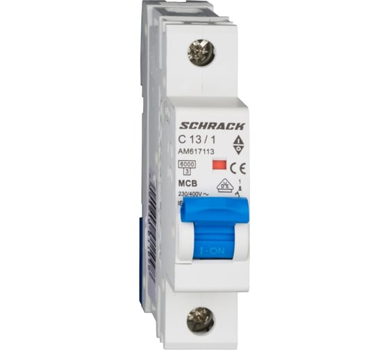 Автоматический выключатель Schrack Technik AM 6кА, 1P, С, 13A AM617113