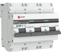 Автоматический выключатель EKF PROxima 3P 125А D 10kA ВА 47-100M с электромагнитным расцепителем mcb47100m-3-125D-pro
