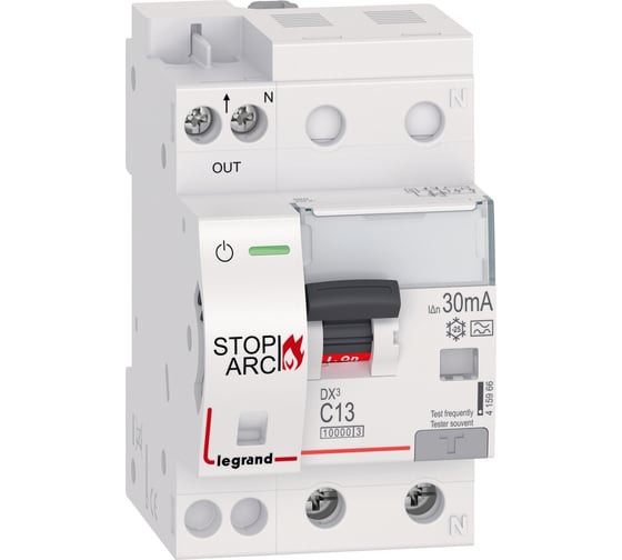 УЗДП Legrand DX3 Stop Arc 1P+N C13 10000A 30mA A (с АВДТ) 415966