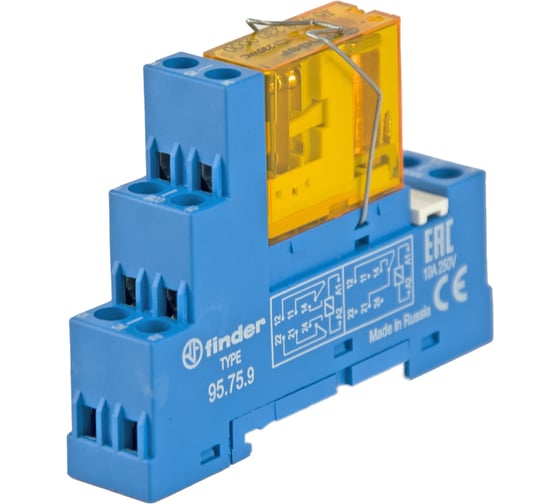 Миниатюрное реле в сборе Finder 2 перекидных контакта 8А 405282300000-95759