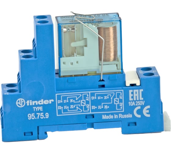 Миниатюрное реле в сборе Finder 2 перекидных контакта 8А 405290240000-95759