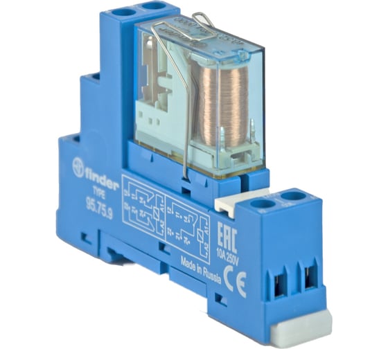 Миниатюрное реле в сборе Finder 2 перекидных контакта 8А 405290240000-95759