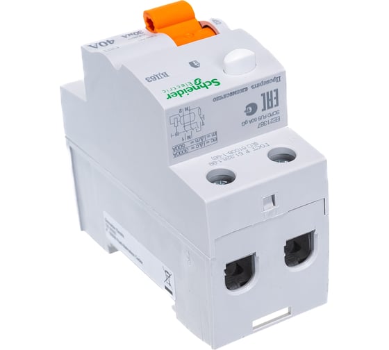 Выключатель дифференциального тока Systeme Electric УЗО 2 полюса 40А 30мА тип AC ВД63 Домовой 11452