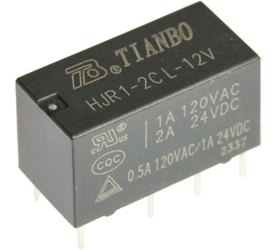 Реле электромагнитное Tianbo RELAY (20 шт/упак) HJR1-2C-L-12VDC 1694 1
