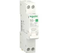 Автоматический выключатель дифференциального тока Systeme Electric RESI9 1P+N С 10А 6000А 30мА 18мм R9D87610