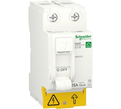 Выключатель дифференциального тока УЗО Systeme Electric RESI9 25А 2P 10mA тип A R9R60225