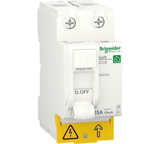 Выключатель дифференциального тока УЗО Systeme Electric RESI9 25А 2P 10mA тип A R9R60225 1